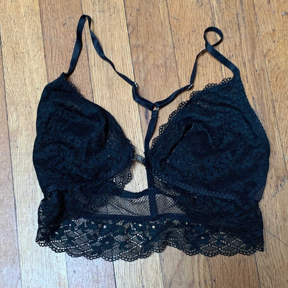 Black lace bralette